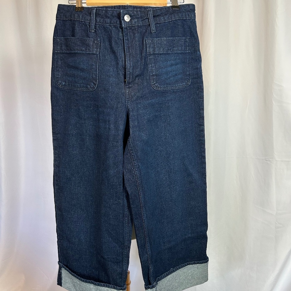 WOMEN'S FREE ASSEMBLY DARK WASH JEANS - SIZE 12